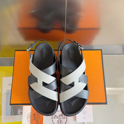 250501 New top-of-the-line simple cross-woven strap slippers