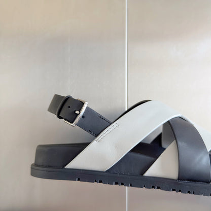 250501 New top-of-the-line simple cross-woven strap slippers