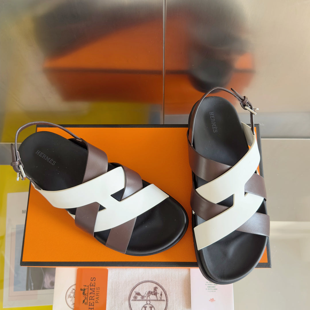 250501 New top-of-the-line simple cross-woven strap slippers