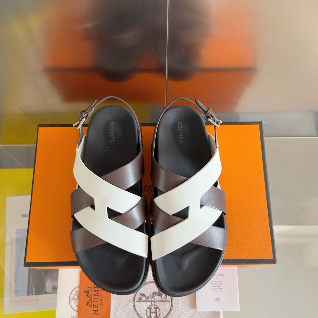 250501 New top-of-the-line simple cross-woven strap slippers