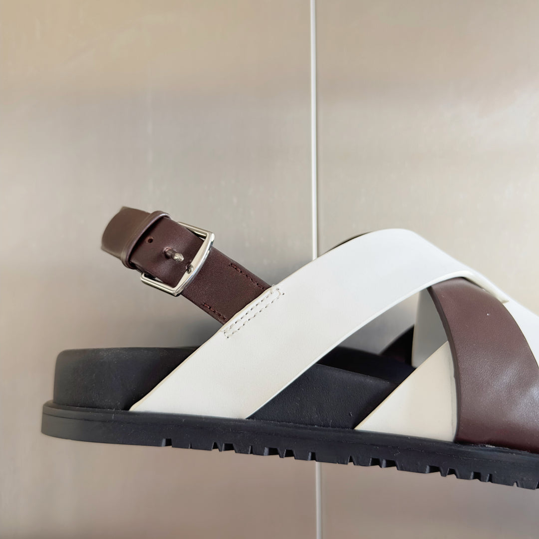 250501 New top-of-the-line simple cross-woven strap slippers