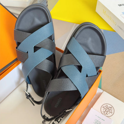 250501 New top-of-the-line simple cross-woven strap slippers