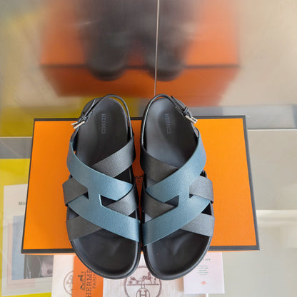 250501 New top-of-the-line simple cross-woven strap slippers