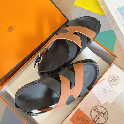 250501 New top-of-the-line simple cross-woven strap slippers