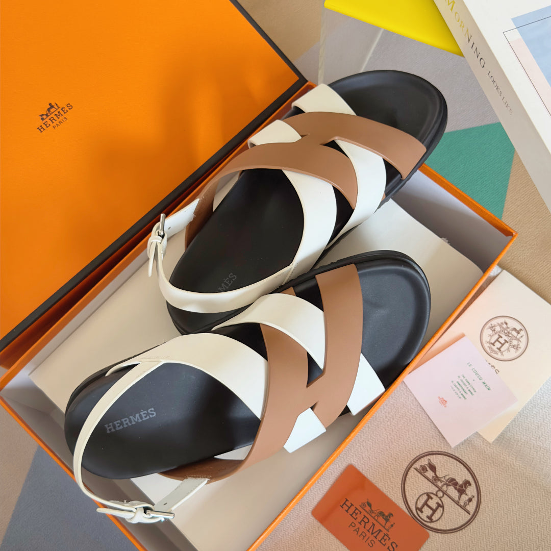 250501 New top-of-the-line simple cross-woven strap slippers