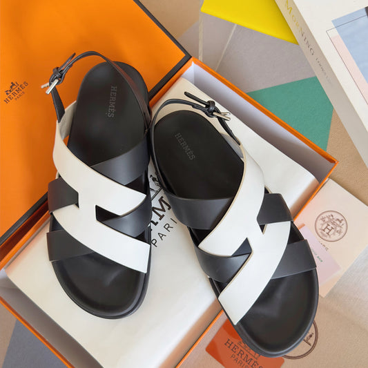 250501 New top-of-the-line simple cross-woven strap slippers