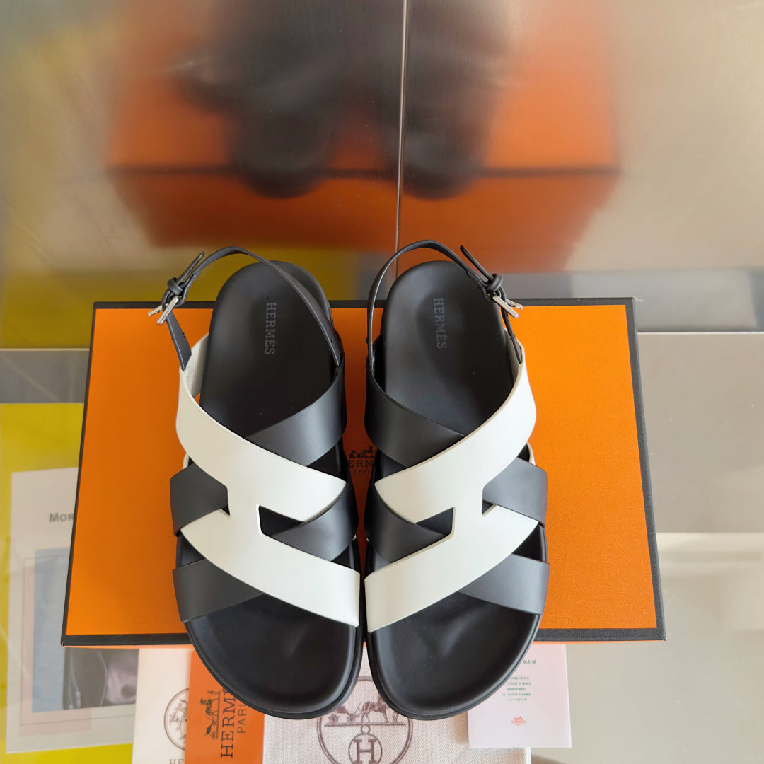 250501 New top-of-the-line simple cross-woven strap slippers