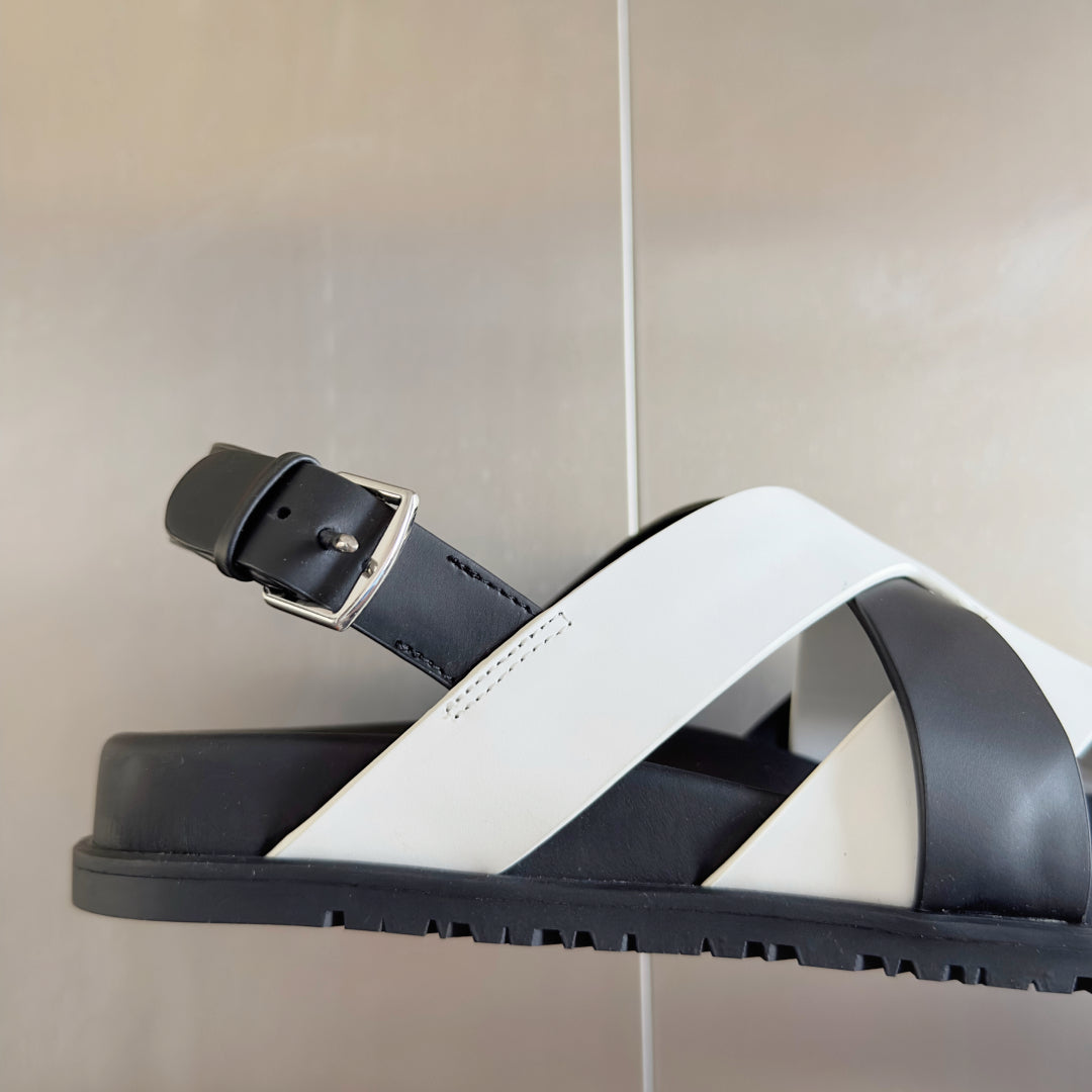 250501 New top-of-the-line simple cross-woven strap slippers