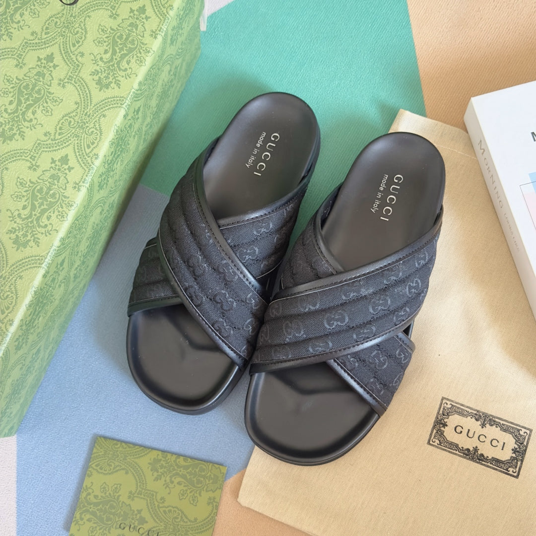 250507 New high-quality thick-soled embossed slippers