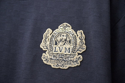 250513 New checkered jacquard crown embroidered T-shirt