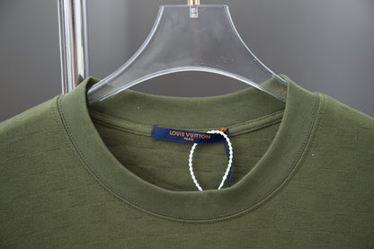250513 New checkered jacquard crown embroidered T-shirt