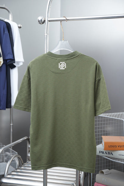 250513 New checkered jacquard embroidered T-shirt