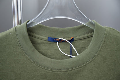 250513 New checkered jacquard embroidered T-shirt