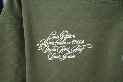 250513 New checkered jacquard embroidered T-shirt