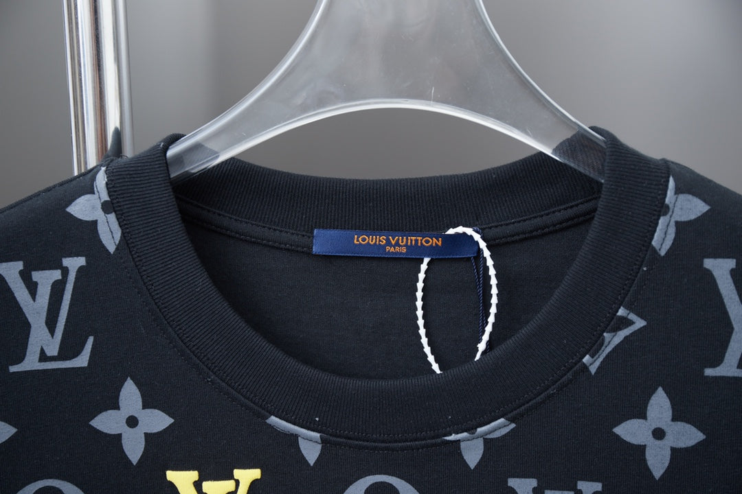 250513 New full-bottom printed veneered zipper T-shirt
