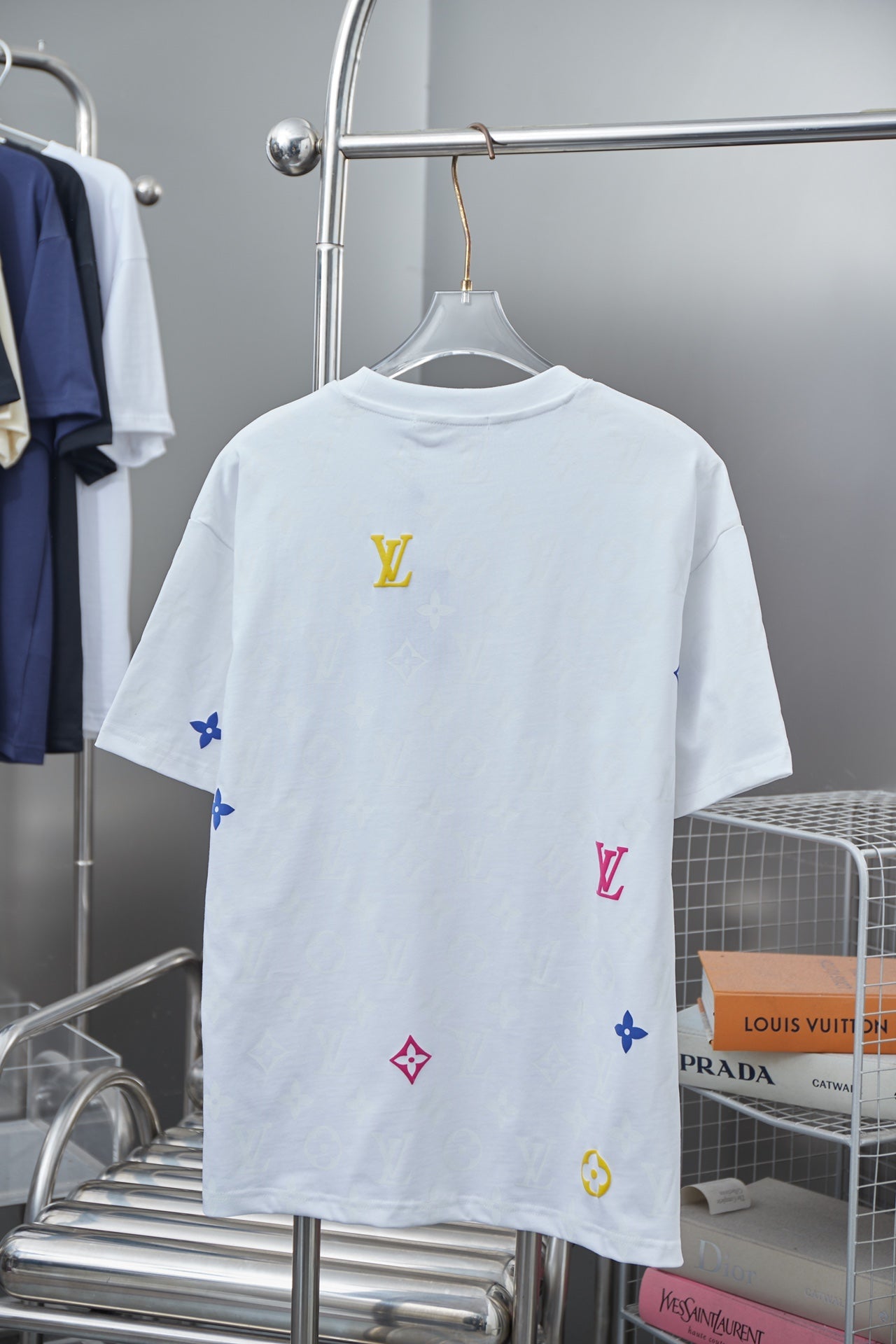 250513 New full-bottom printed veneered zipper T-shirt