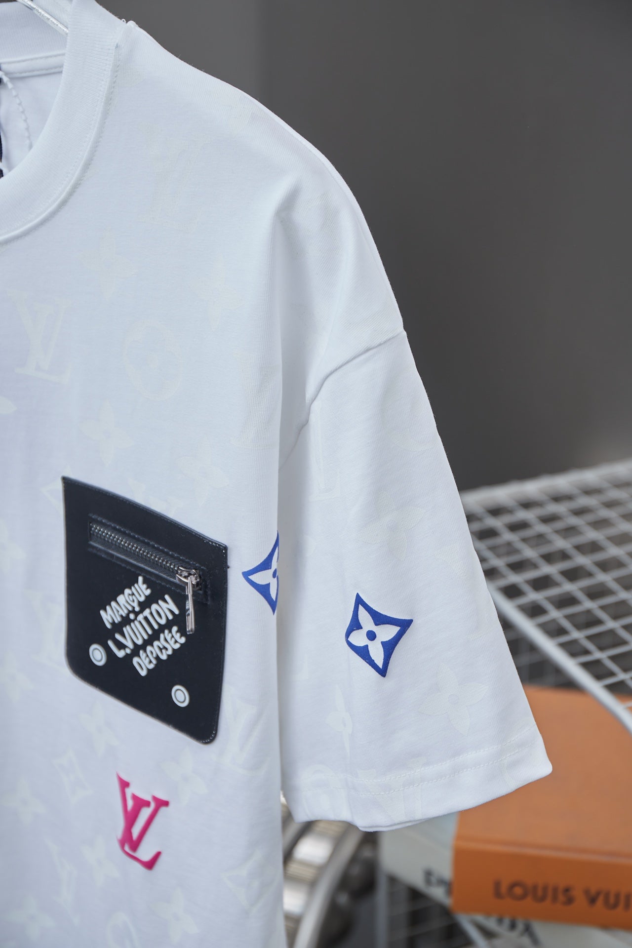 250513 New full-bottom printed veneered zipper T-shirt