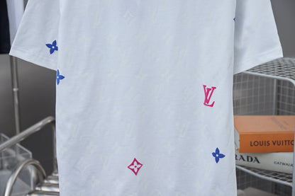 250513 New full-bottom printed veneered zipper T-shirt