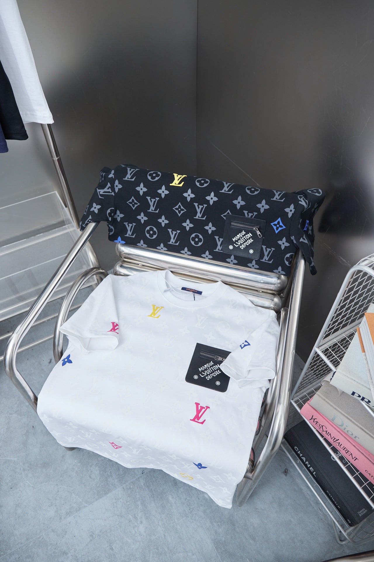 250513 New full-bottom printed veneered zipper T-shirt