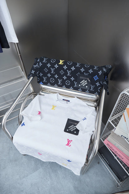 250513 New full-bottom printed veneered zipper T-shirt