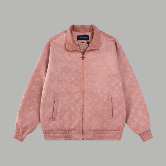 250520 New high-quality embroidered suede cowhide pilot jacket