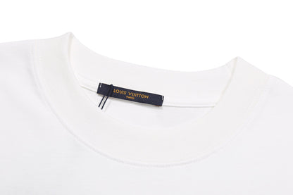 250520 New style painted graffiti collar T-shirt