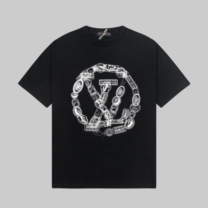 250520 New chain print T-shirt