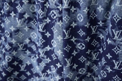 250520 New heavy industry jacquard denim shorts