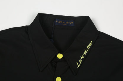 250520 New flower-cut patterned color-blocking encrypted satin shirt