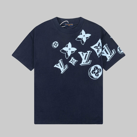 250520 New high-quality full-print patterned back printed T-shirt