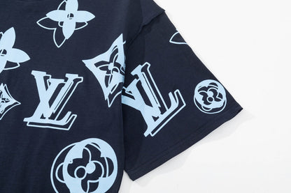250520 New high-quality full-print patterned back printed T-shirt
