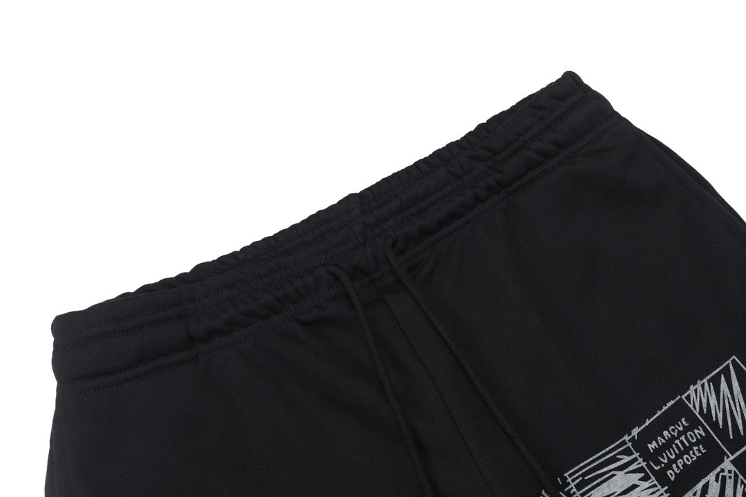 250520 New high-quality direct-spray checkered letter shorts