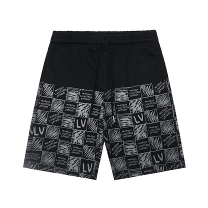 250520 New high-quality direct-spray checkered letter shorts