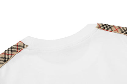 250520 New high-quality webbing patchwork T-shirt