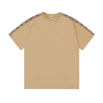 250520 New high-quality webbing patchwork T-shirt