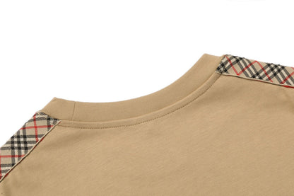 250520 New high-quality webbing patchwork T-shirt