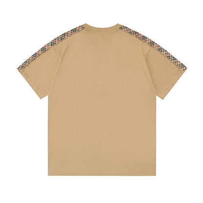 250520 New high-quality webbing patchwork T-shirt