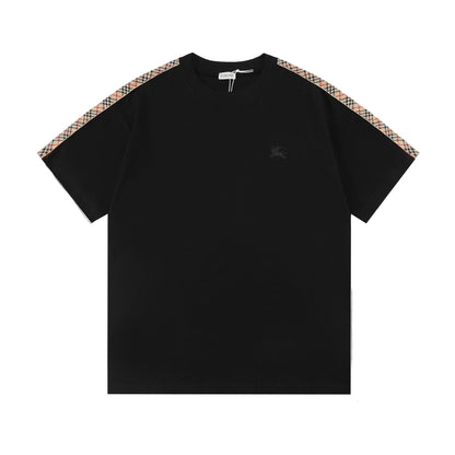 250520 New high-quality webbing patchwork T-shirt