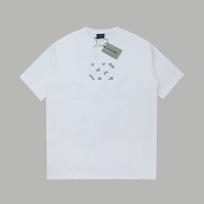 250520 New embroidered color-blocking process T-shirt