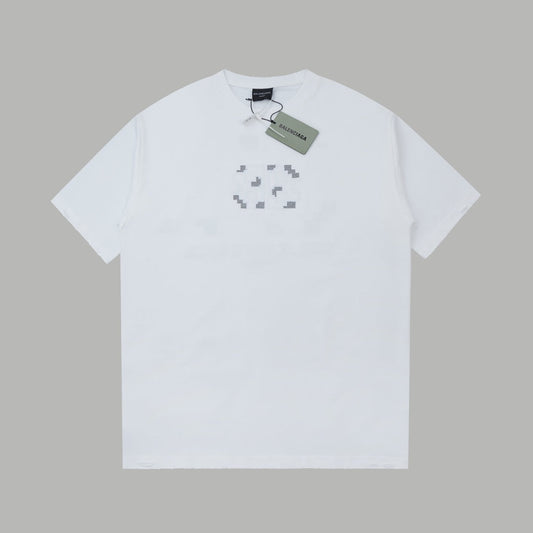 250520 New embroidered color-blocking process T-shirt