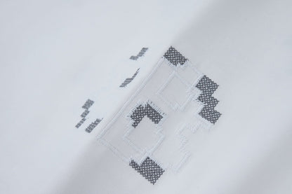 250520 New embroidered color-blocking process T-shirt