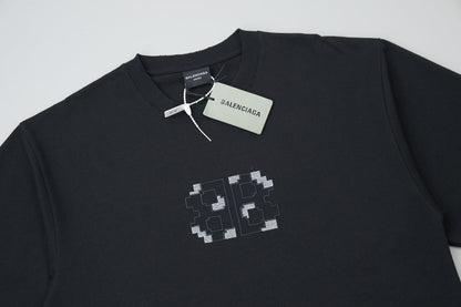 250520 New embroidered color-blocking process T-shirt