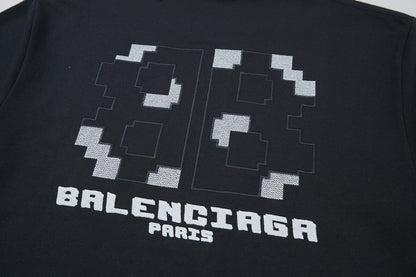 250520 New embroidered color-blocking process T-shirt