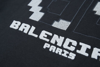 250520 New embroidered color-blocking process T-shirt