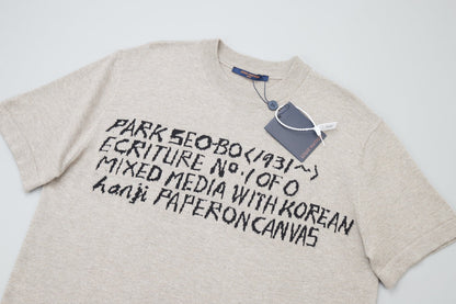 250527 New jacquard knitted letter T-shirt