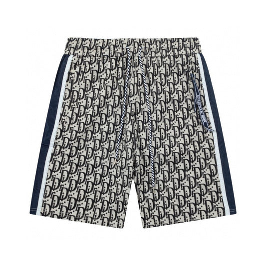 250527 New full-flowered side-stitched webbing shorts