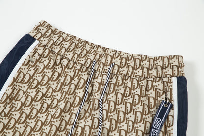 250527 New full-flowered side-stitched webbing shorts