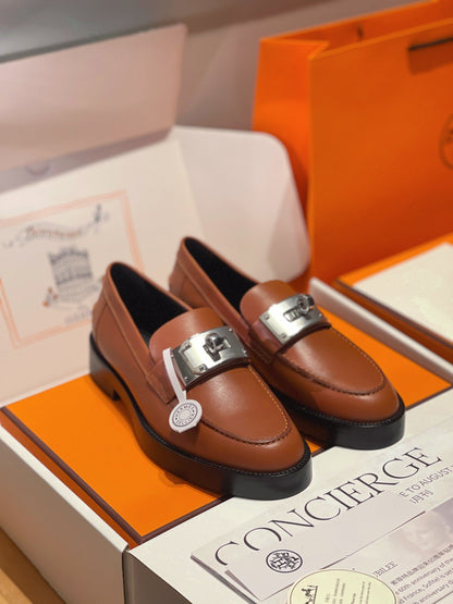 250527 New high-quality classic retro thick-soled loafers