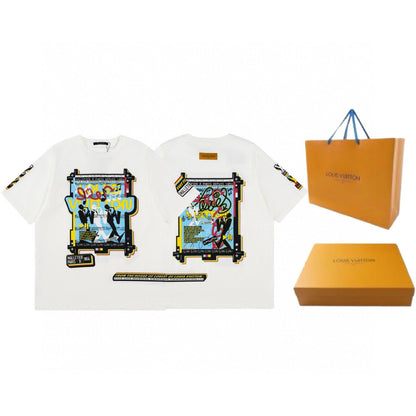 250604 New front and back musician direct print graffiti T-shirt