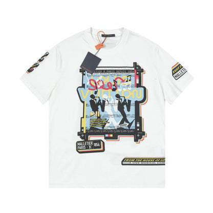 250604 New front and back musician direct print graffiti T-shirt